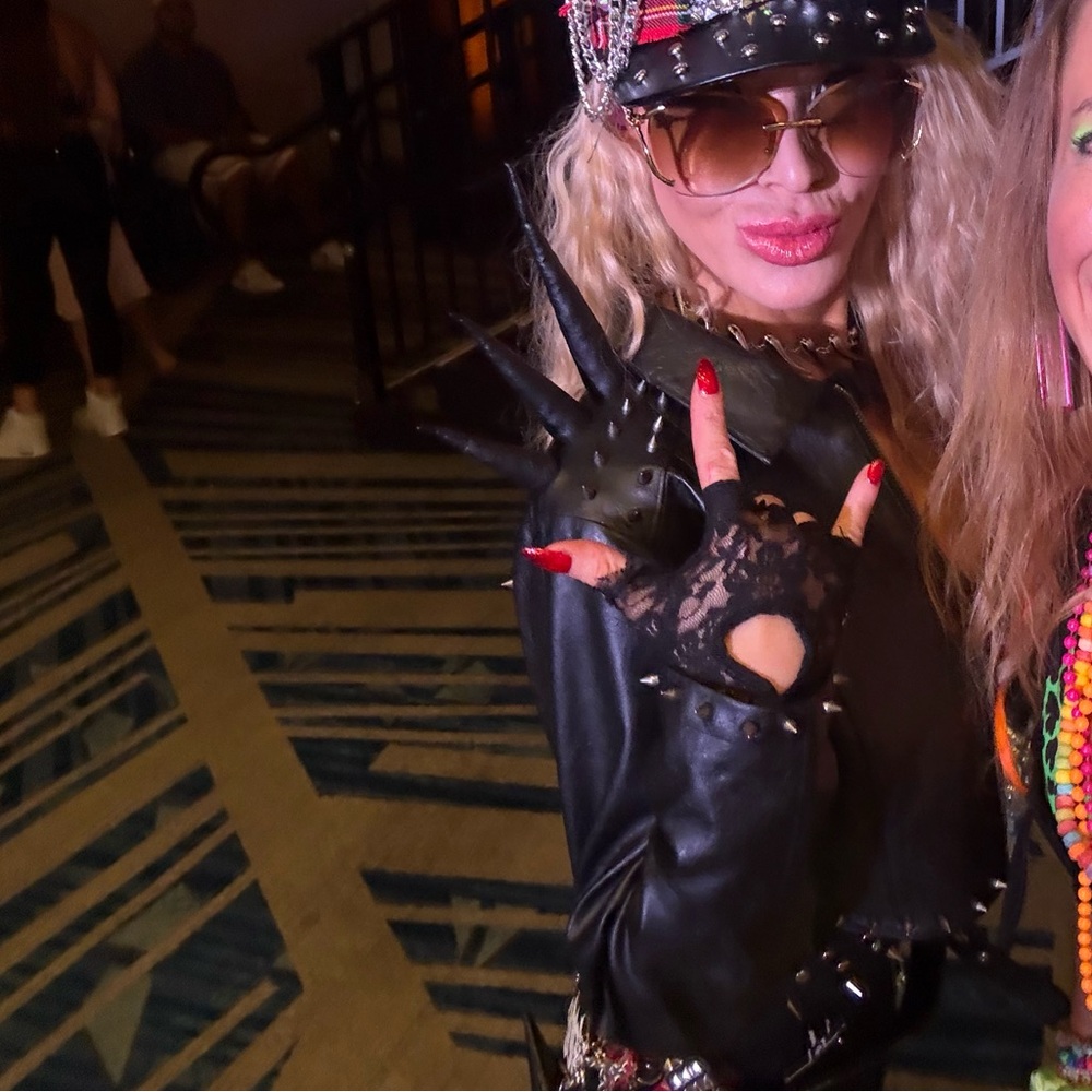 Dolls Kill Club Exx Equisite Pain spiked Moto Jacket as worn by Lady Gaga NWT XS - Picture 2 of 7